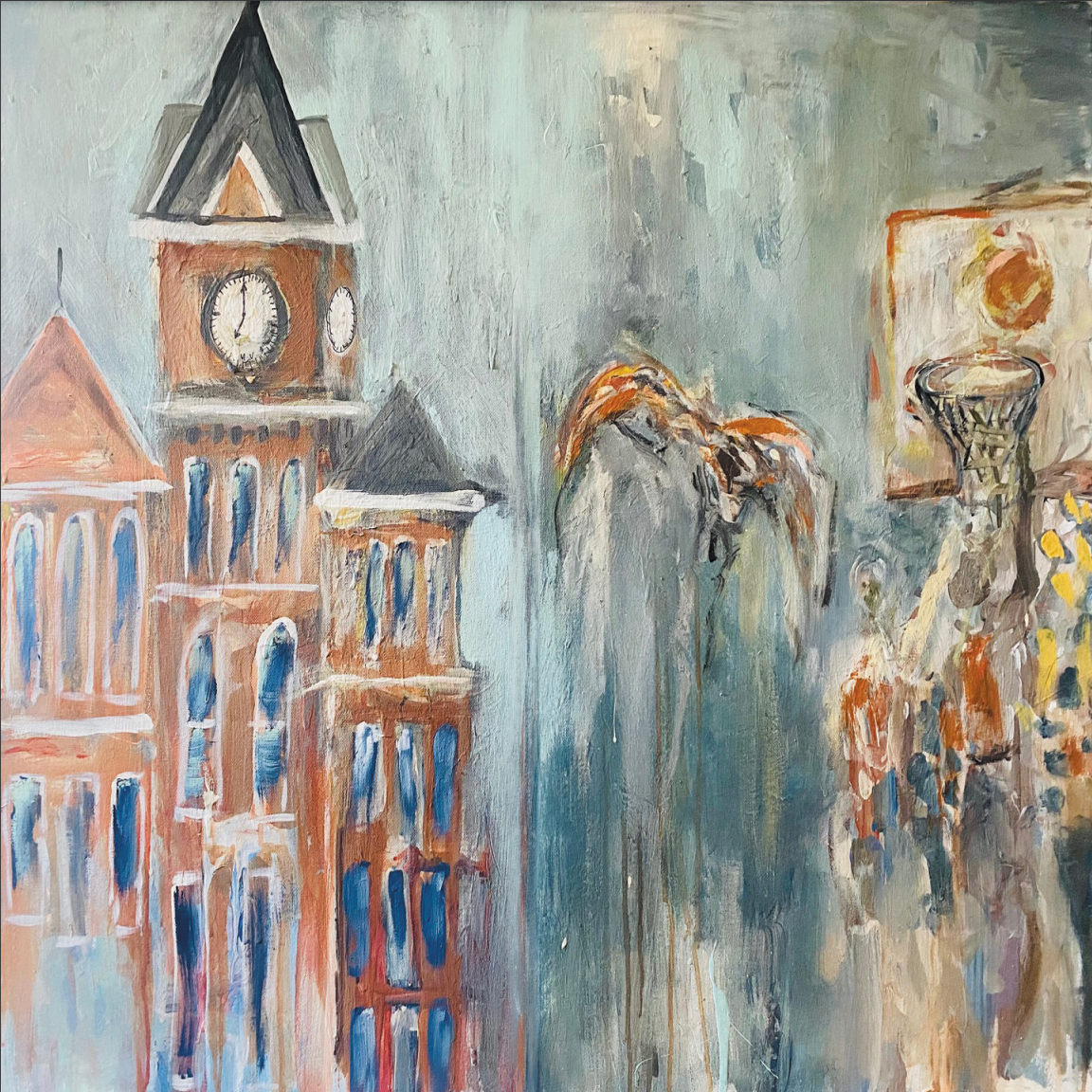 Auburn Basketball — collegiate art by Shannon Harris